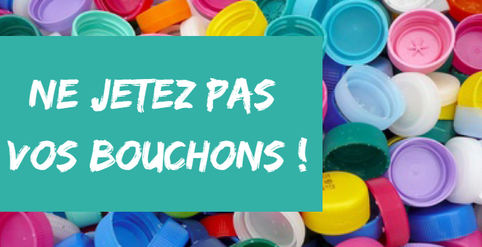 Récupération de bouchons plastiques