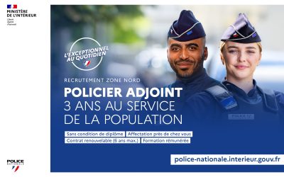 La Police nationale recrute des policiers adjoints sur la zone Nord